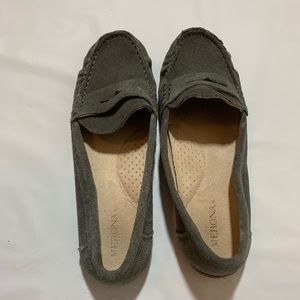 Gray loafers